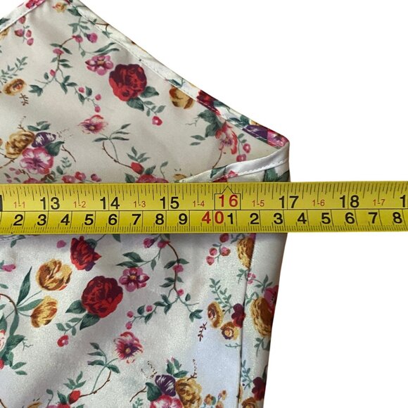 Vintage 90s Y2K satin floral slip dress nightgown lingerie - Picture 12 of 13